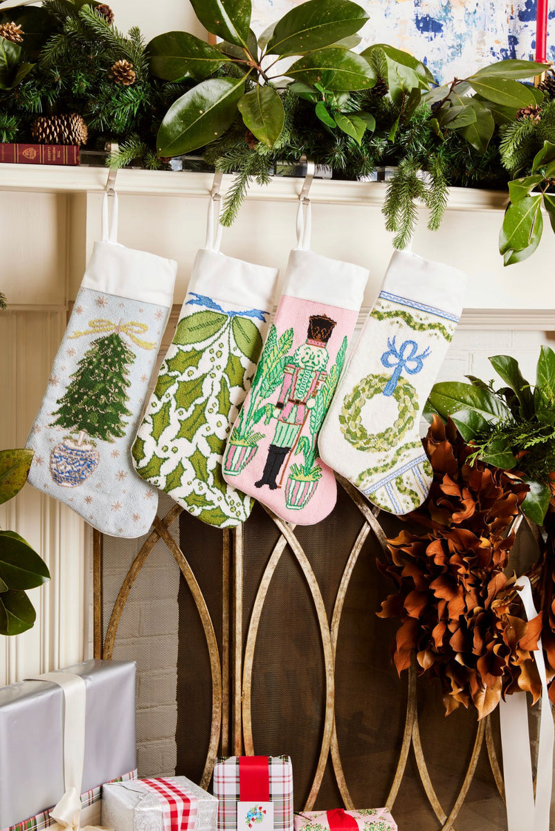 Chinoiserie Chic: Heirloom Needlepoint Christmas Stockings