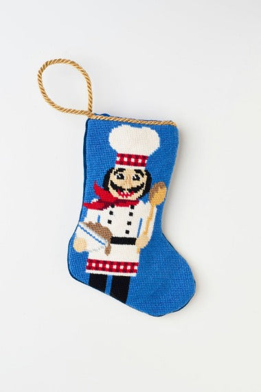 Nutty or Nice Christmas Stocking Cross Stitch Pattern - Stitched