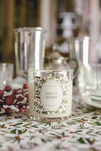 Hand Poured Christmas Candle in Holly Berry