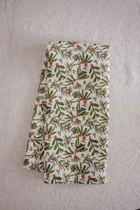 Linen Tea Towel in Holly Berry